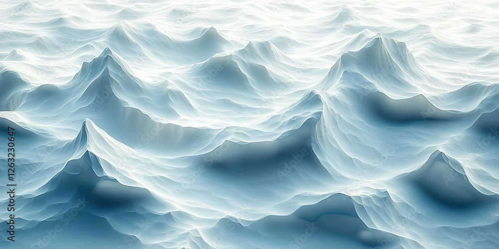 Poster ocean waves create a serene and dynamic landscape during a calm daytime setting near the shore