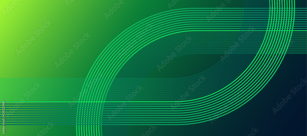 Poster abstract modern blue green gradient background with glowing lines. geometric lines pattern. trendy c