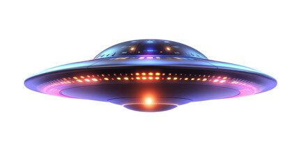 ufo in space isolated on white background 