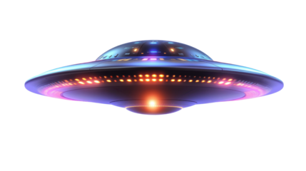 ufo in space isolated on white background 