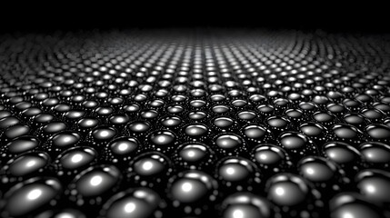 Fototapeta premium Metallic Spheres Array Creating Abstract Surface Pattern Design