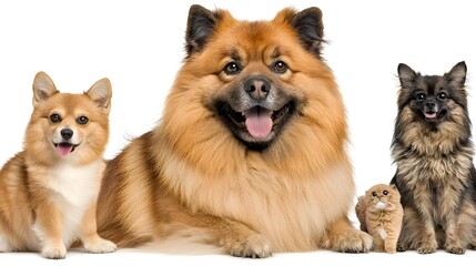 Obraz premium Group of Adorable Dogs Displaying Joyful Expressions and Playfulness