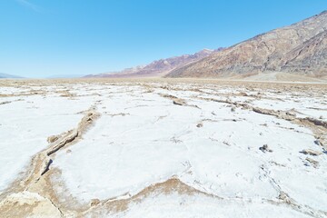 Death Valley National Park's Badwater Basin, a salt flat that's the lowest point in America