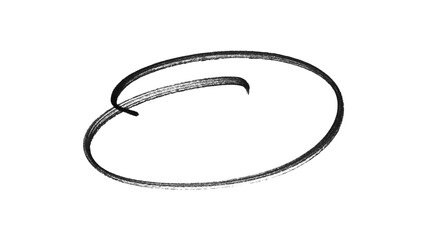 hand-drawn black circles and ovals for highlighting text. Hand-drawn oval. Highlight the circle frame. Ellipse in doodle style