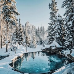Sustainable Travel Destinations with greencertified hot springs surrounded by pristine winter forests, Sustainable Destinations