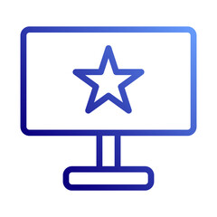 Rated content on a monitor, favorite and top