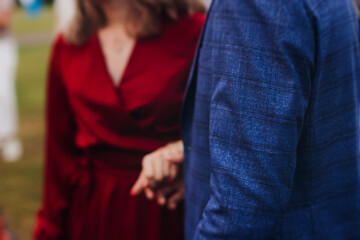 High school graduates dancing on prom, waltz and classical ball slow dance in dresses and suits on...