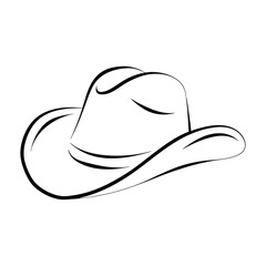 Minimalist Cowboy Hat Design for Western Branding.