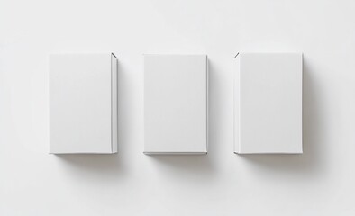 Three blank white boxes on white background. (2)