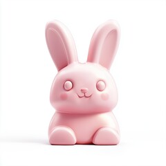 Fototapeta premium Bunny-shaped Marshmallow Candy, isolated on white