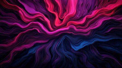 Obraz premium A vibrant abstract design featuring flowing lines in shades of pink, purple, and blue, creating a dynamic visual effect.