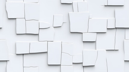 White cracked wall seamless pattern background