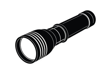 Silhouette of a flash light vector art illustration8.eps