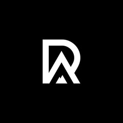 letter a on black background