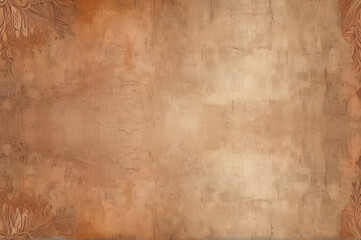 Naklejka premium Background with textured vintage design featuring floral elements and warm neutral tones