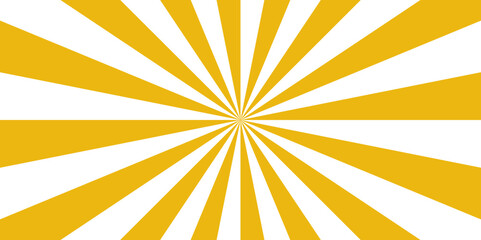 Abstract spiral radial striped backdrop design. Minimal sunny sunset spotlight gradient banner for poster and cartoons background. Modern seamless retro vintage burst sunrise sunbeam element.