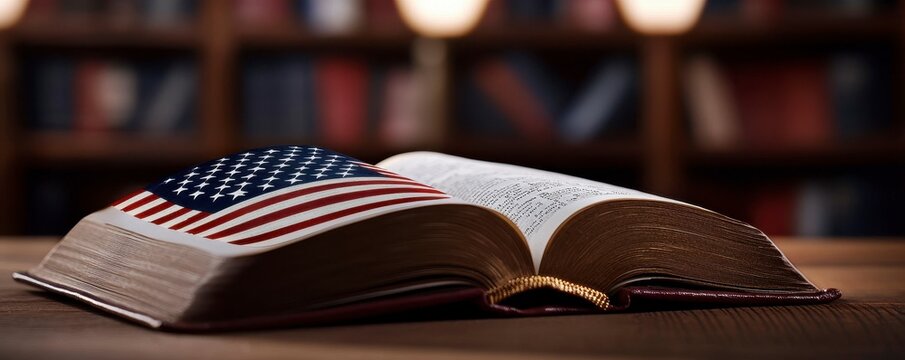 American Book Flag Patriotic Symbol Education USA Nation