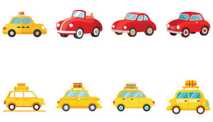set of cars vector