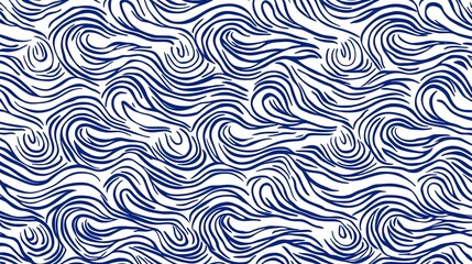 Fototapeta premium Abstract Blue Wave Pattern Design for Textiles and Backgrounds