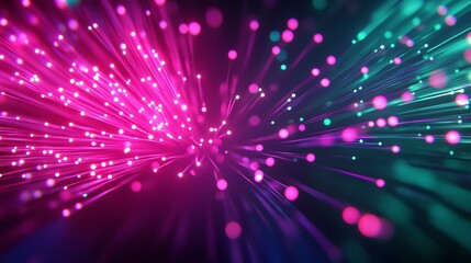 Fototapeta premium Colorful light trails abstract composition.