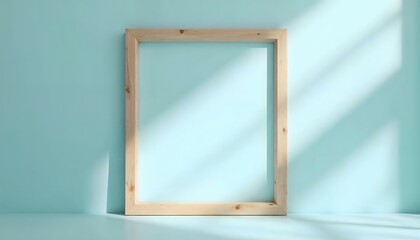 Showcase Your Artwork with this Empty Wooden Frame Mockup