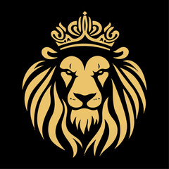 lion king silhouette logo vector