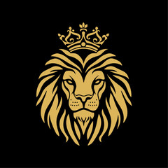 lion king silhouette logo vector