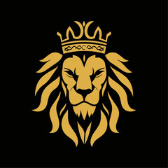lion king silhouette logo vector