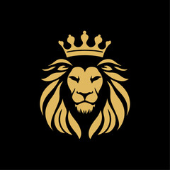 lion king silhouette logo vector