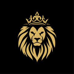 lion king silhouette logo vector