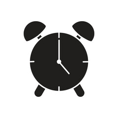 alarm clock isolated on white icon. editable vector icon