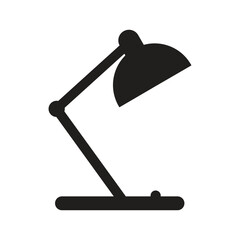outline silhouette desk lamp icon
