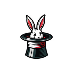 Create a clean, editable stroke vector graphic of a magician's top hat, incorporating a single, prominent element (e.g., star, rabbit).  High-resolution, scalable vector.