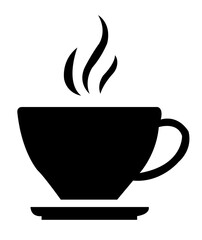 Coffee clip art design on plain white transparent isolated background for card, shirt, hoodie, sweatshirt, apparel, card, tag, mug, icon, poster or badge