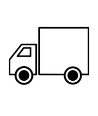 Truck clip art design on plain white transparent isolated background for card, shirt, hoodie, sweatshirt, apparel, tag, mug, icon, poster or badge