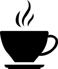 Coffee clip art design on plain white transparent isolated background for card, shirt, hoodie, sweatshirt, apparel, card, tag, mug, icon, poster or badge