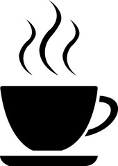 Coffee clip art design on plain white transparent isolated background for card, shirt, hoodie, sweatshirt, apparel, card, tag, mug, icon, poster or badge