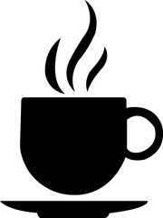 Coffee clip art design on plain white transparent isolated background for card, shirt, hoodie, sweatshirt, apparel, card, tag, mug, icon, poster or badge