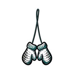 Create a clean, editable vector illustration of a pair of cozy mittens, showcasing detailed stitching and texture, suitable for various winter-themed designs.