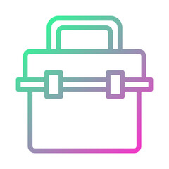 Modern Gradient Tool Box Outline Illustration