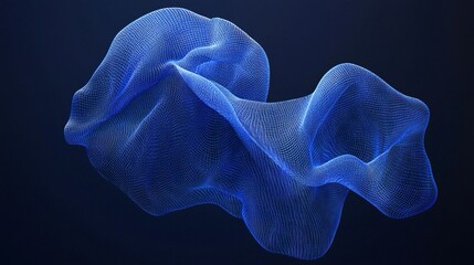 Abstract blue energy flow, dark background, digital art, website banner