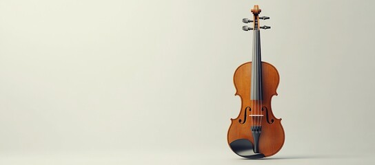 Classic violin on a white background.