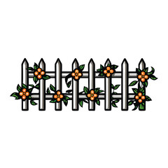 Create an editable stroke vector graphic of a white picket fence with a flowing, wavy design.  Include realistic details and ensure scalability.