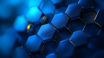 Abstract blue hexagon tech background