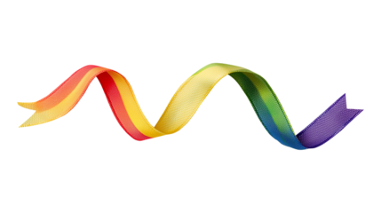 Rainbow awareness ribbon symbolizing LGBTQ+ support and equality