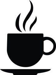 Coffee clip art design on plain white transparent isolated background for card, shirt, hoodie, sweatshirt, apparel, card, tag, mug, icon, poster or badge