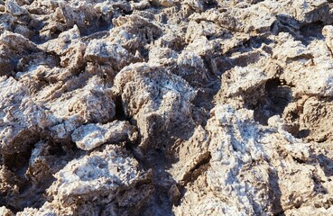 Death Valley National Park's Devil's Golf Course is comprised of salt that's been crystalized into rough and sharp formations