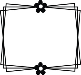 Square frame clip art design on plain white transparent isolated background for card, shirt, hoodie, sweatshirt, apparel, tag, mug, icon, poster or badge