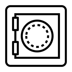 bank safe vector icon