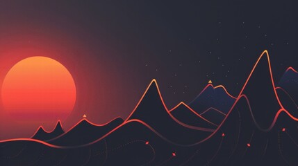Upward arrow on a financial chart symbolizes economic rise and achievement.
